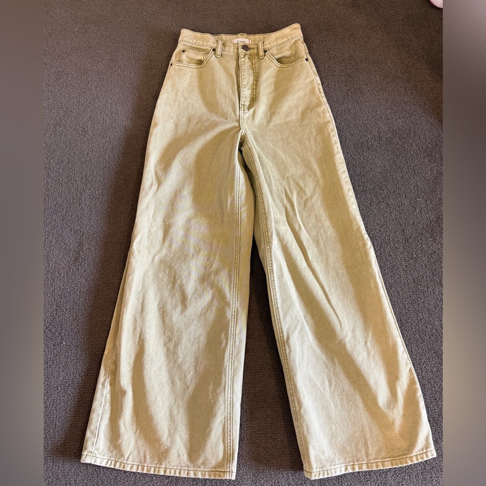 BDG Women's Green Wide Leg Jeans